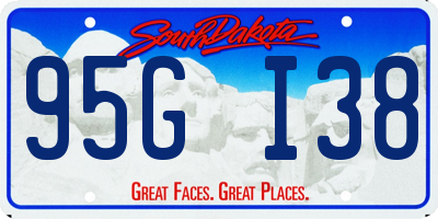 SD license plate 95GI38