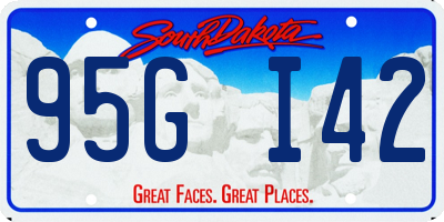 SD license plate 95GI42