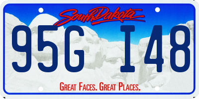 SD license plate 95GI48