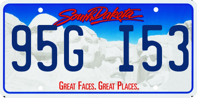 SD license plate 95GI53