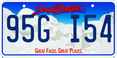 SD license plate 95GI54