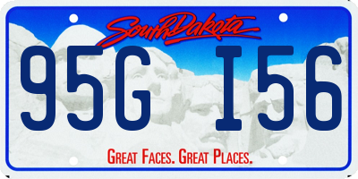 SD license plate 95GI56