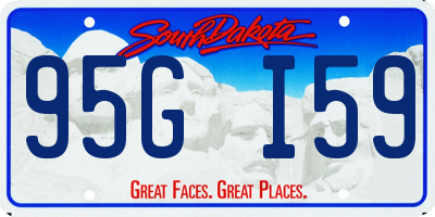 SD license plate 95GI59