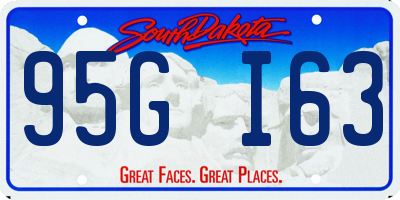 SD license plate 95GI63