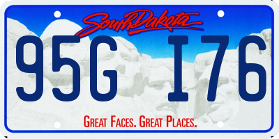 SD license plate 95GI76