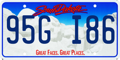 SD license plate 95GI86