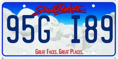 SD license plate 95GI89