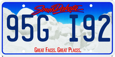 SD license plate 95GI92