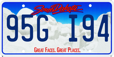SD license plate 95GI94