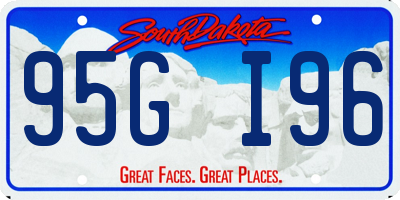 SD license plate 95GI96