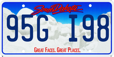 SD license plate 95GI98