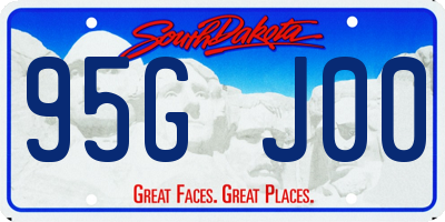 SD license plate 95GJ00