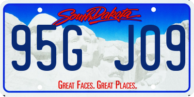 SD license plate 95GJ09