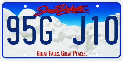 SD license plate 95GJ10