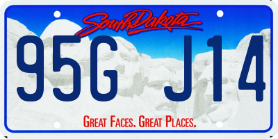 SD license plate 95GJ14