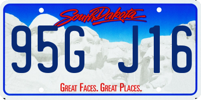 SD license plate 95GJ16