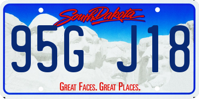 SD license plate 95GJ18
