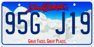 SD license plate 95GJ19