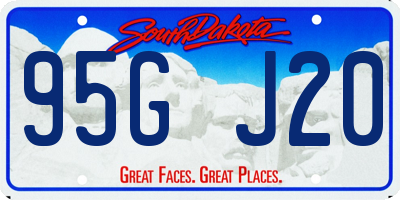SD license plate 95GJ20