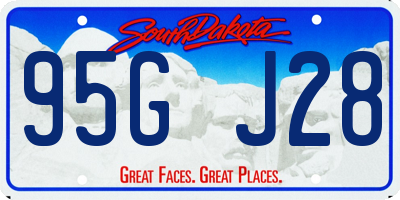 SD license plate 95GJ28