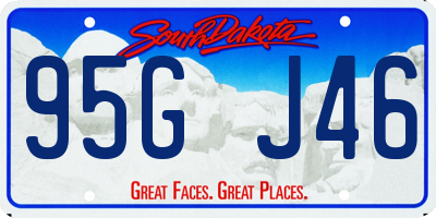 SD license plate 95GJ46