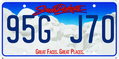SD license plate 95GJ70