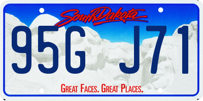SD license plate 95GJ71