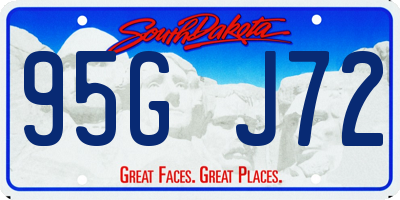 SD license plate 95GJ72