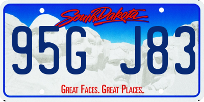 SD license plate 95GJ83