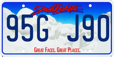 SD license plate 95GJ90