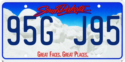 SD license plate 95GJ95