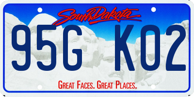 SD license plate 95GK02