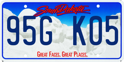 SD license plate 95GK05