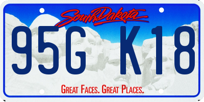 SD license plate 95GK18