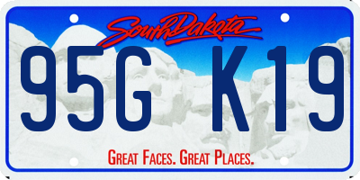 SD license plate 95GK19