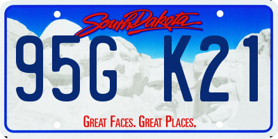 SD license plate 95GK21