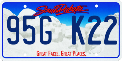 SD license plate 95GK22