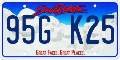 SD license plate 95GK25