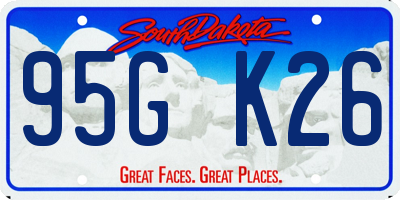 SD license plate 95GK26