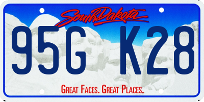 SD license plate 95GK28