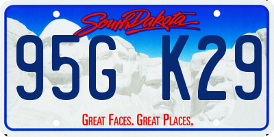 SD license plate 95GK29