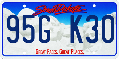 SD license plate 95GK30