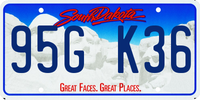 SD license plate 95GK36