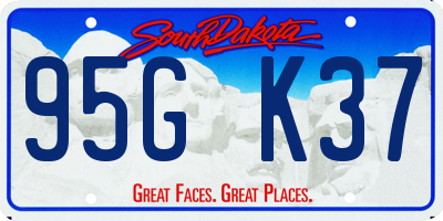 SD license plate 95GK37