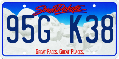 SD license plate 95GK38