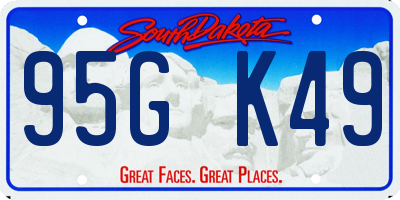 SD license plate 95GK49