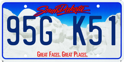 SD license plate 95GK51