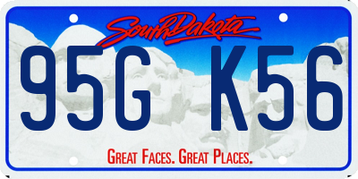 SD license plate 95GK56