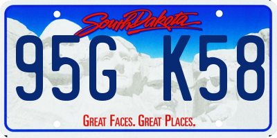 SD license plate 95GK58