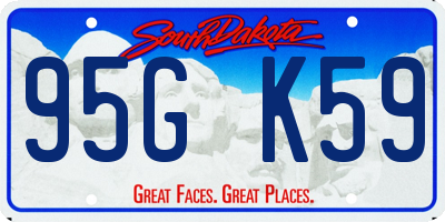 SD license plate 95GK59